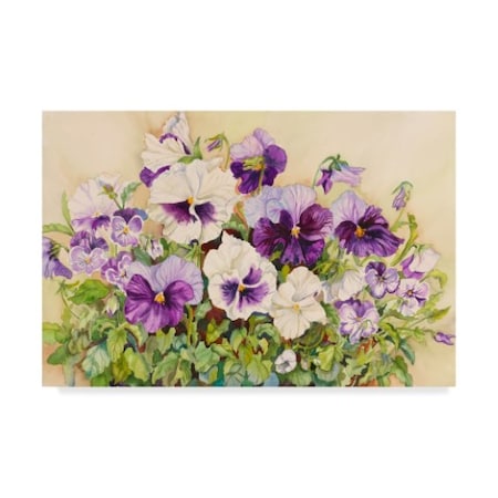 Joanne Porter 'Purple Pansies' Canvas Art,16x24